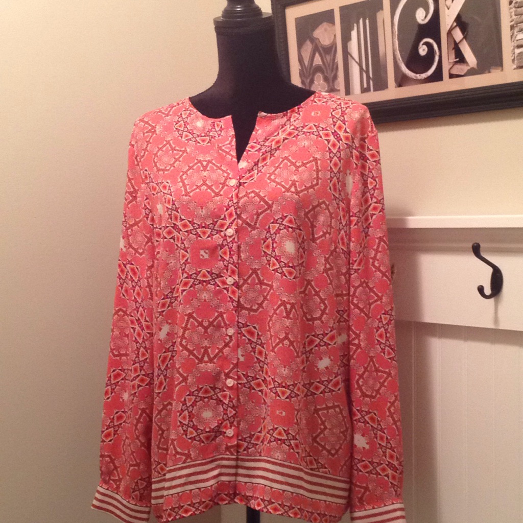 Talbots Button Blouse